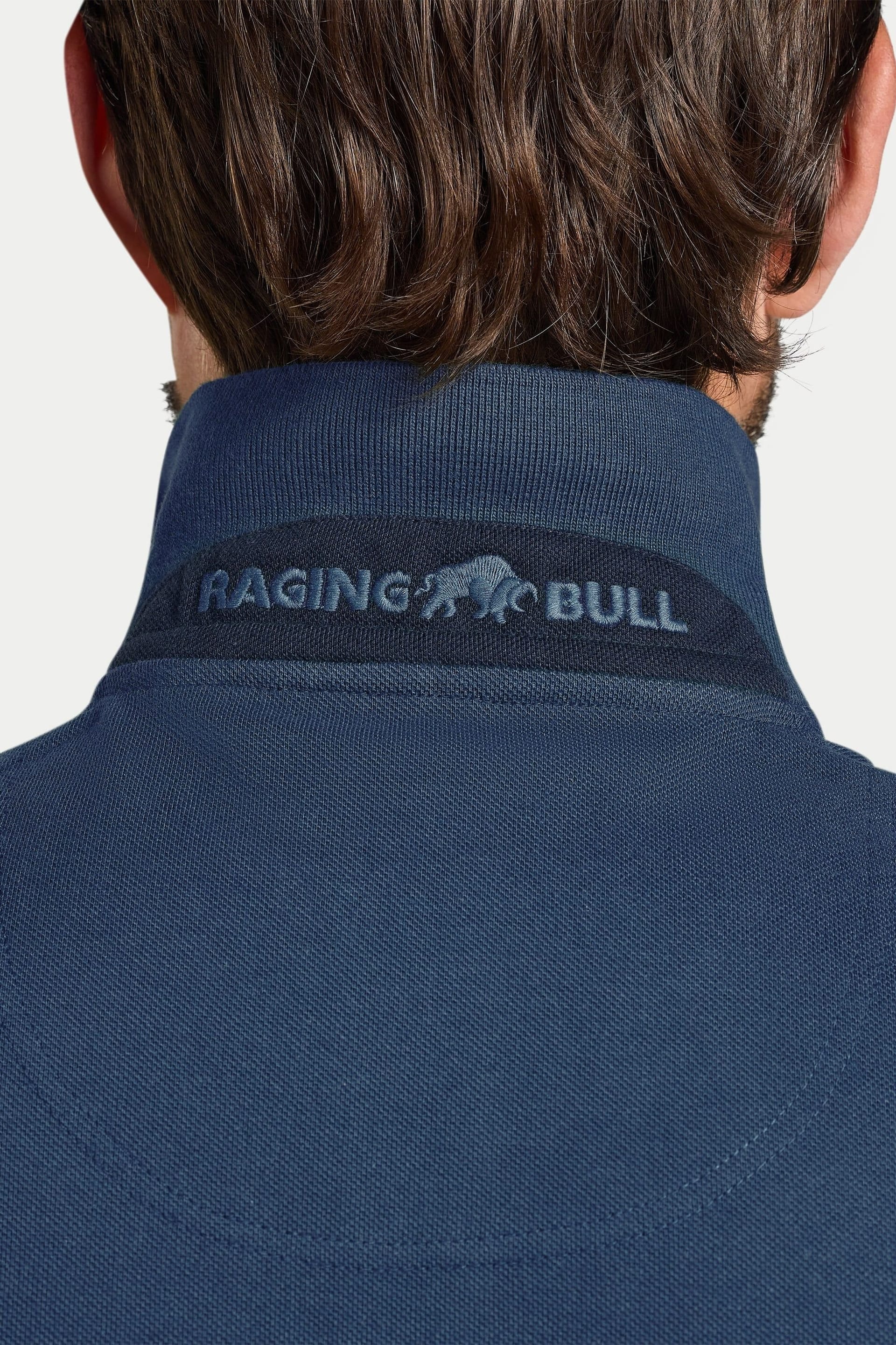 raging bull Raging Bull Men's Classic Polo in Mid Blue - 4