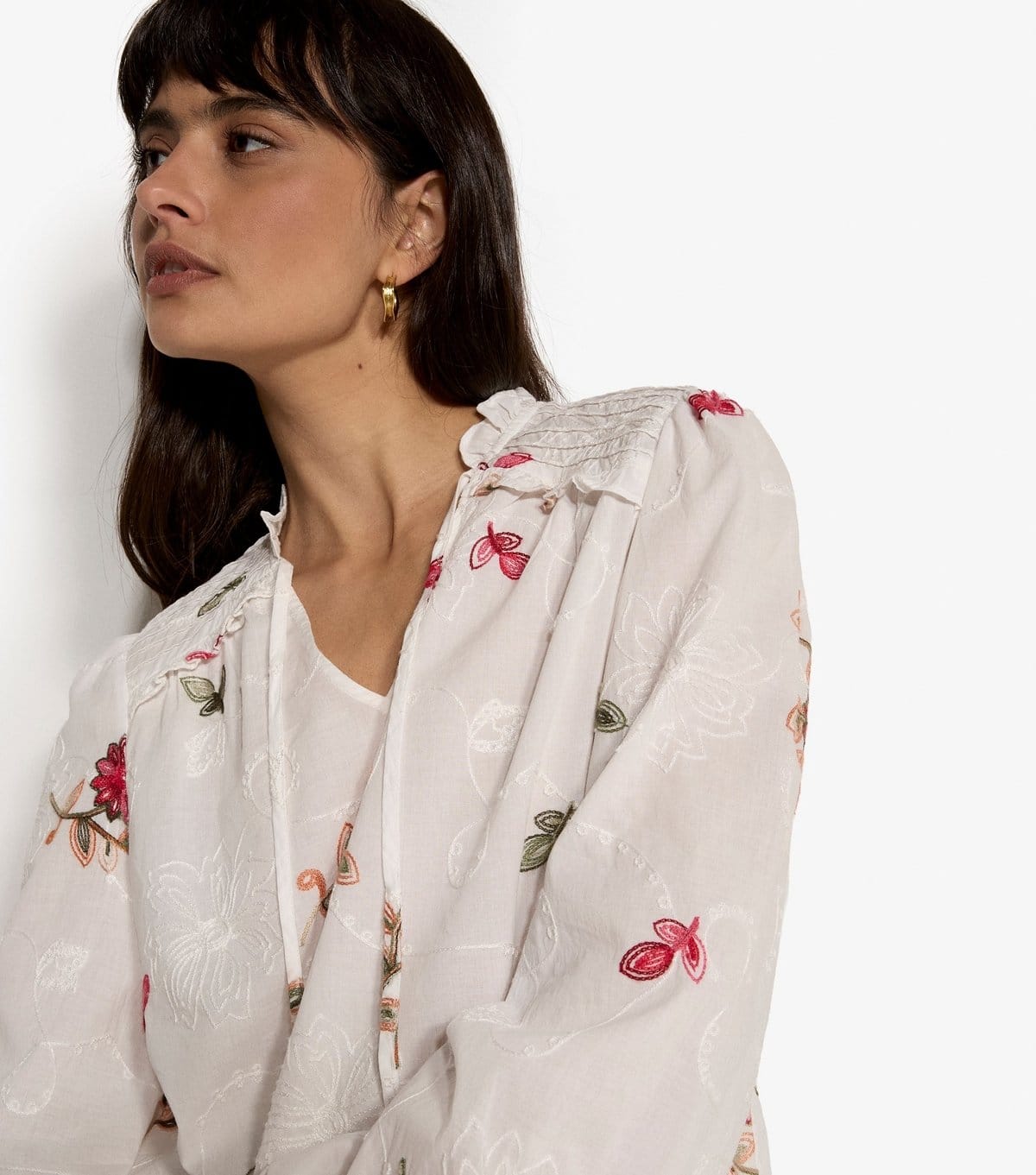 Apricot Women's White Floral Embroidered Shirt Apricot New Look - 4