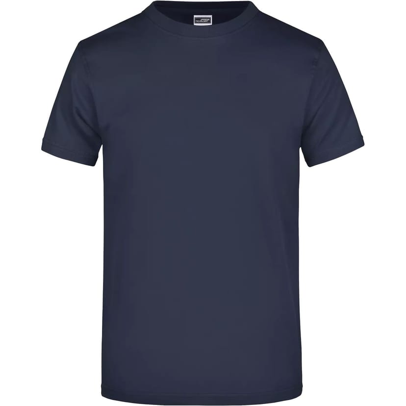 James and Nicholson James and Nicholson Men's Plain Cotton T-Shirt in Navy - 1