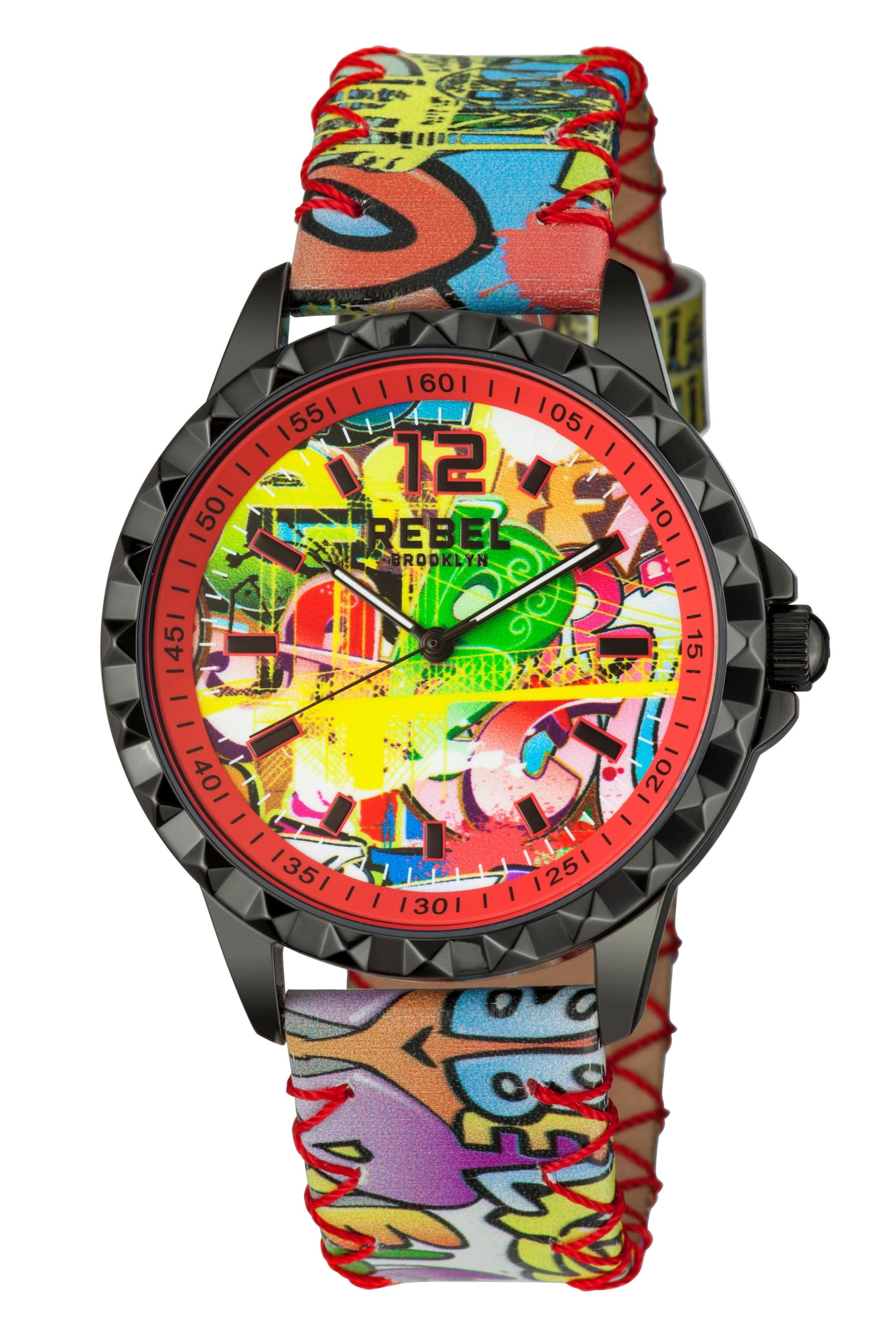 Rebel Rebel Women's Dumbo Coral Dial Leather Watch