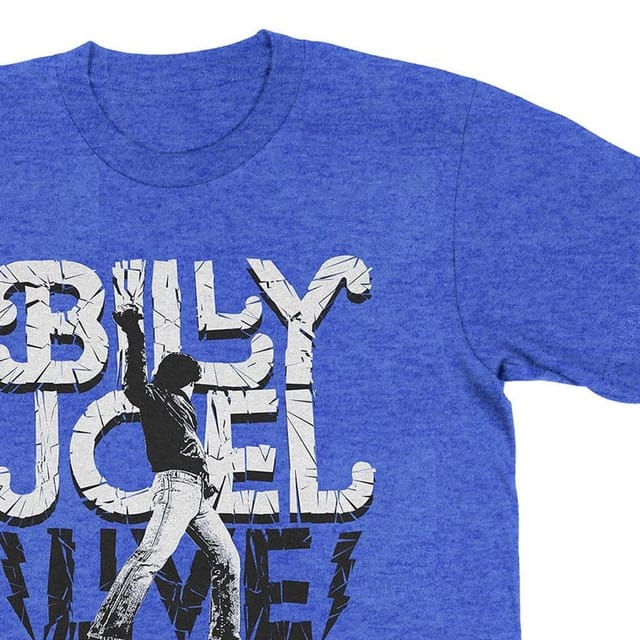 Billy Joel Billy Joel Men's Glass Houses Live Cotton T-Shirt in Blue - 2