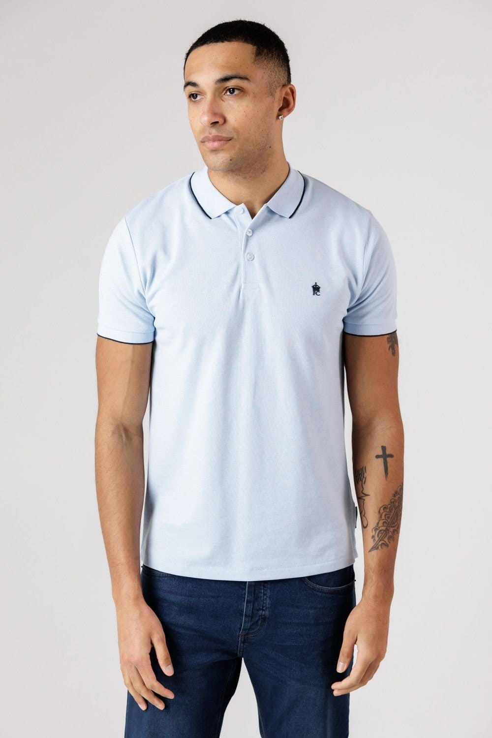 French Connection French Connection Men's 3 Pack Cotton Short Sleeve Pique Polo Shirts in Navy - 4