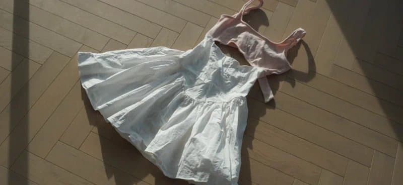 ASOS ASOS tie mini dress white pink