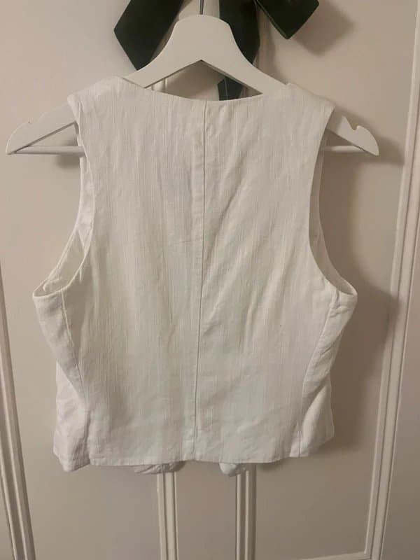 ASOS White linen mix waistcoat