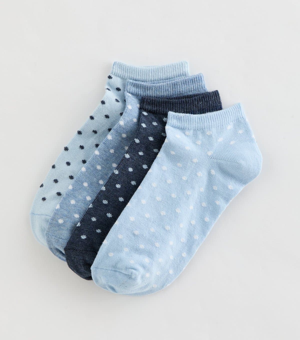 New Look New Look Blue Polka Dot Socks Pack of 4