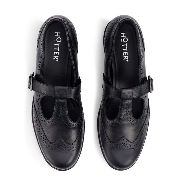 Hotter Hotter Women's 'Lumen' T-Bar Shoes in Black - 3