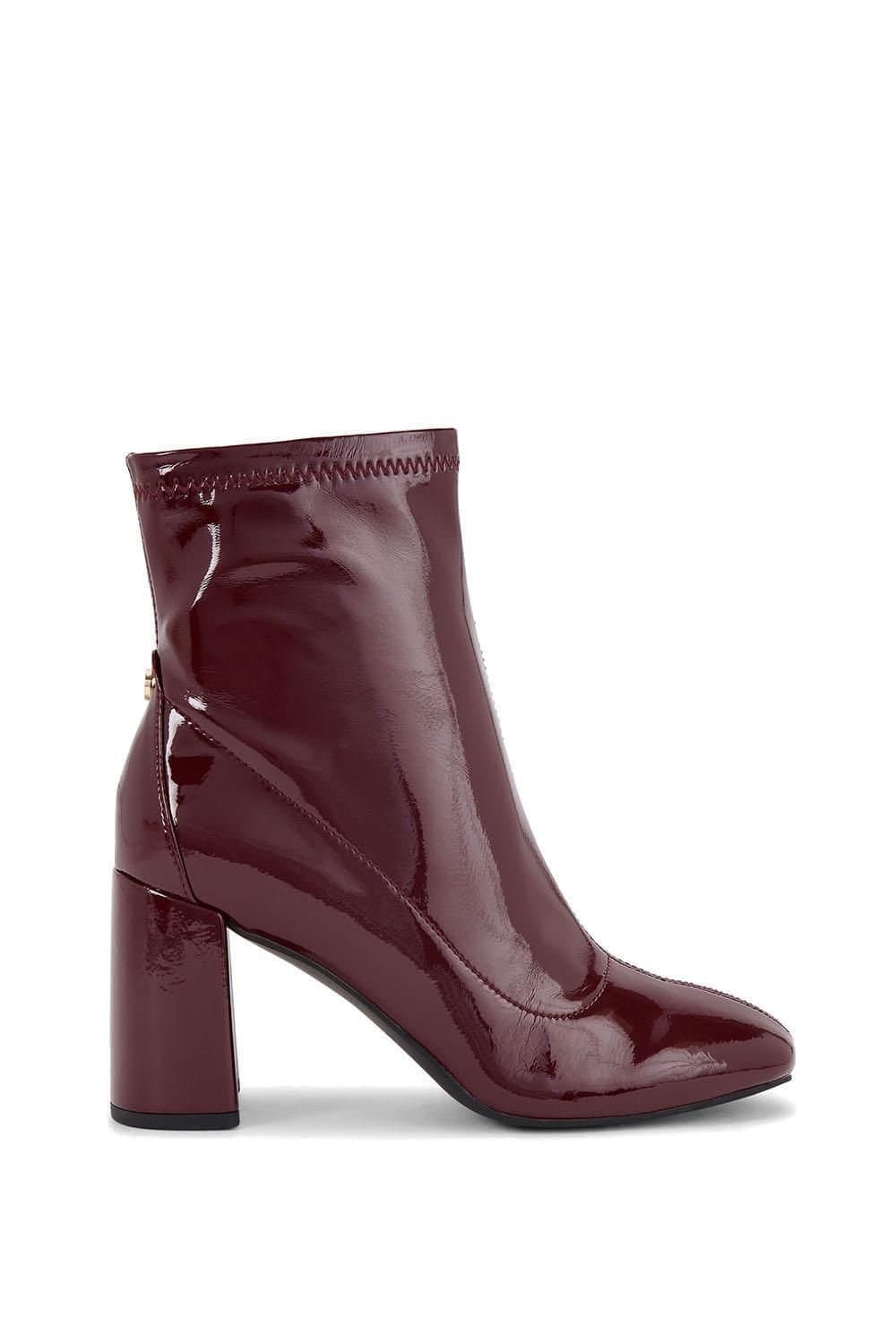 Carvela Carvela Burgundy Patent Leather Ankle Boots