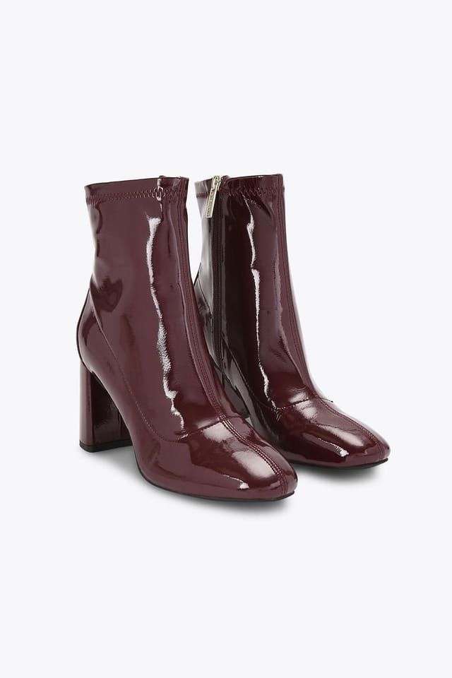 Carvela Carvela Women's 'Willow Patent Ankle' Boots in Burgundy - 2