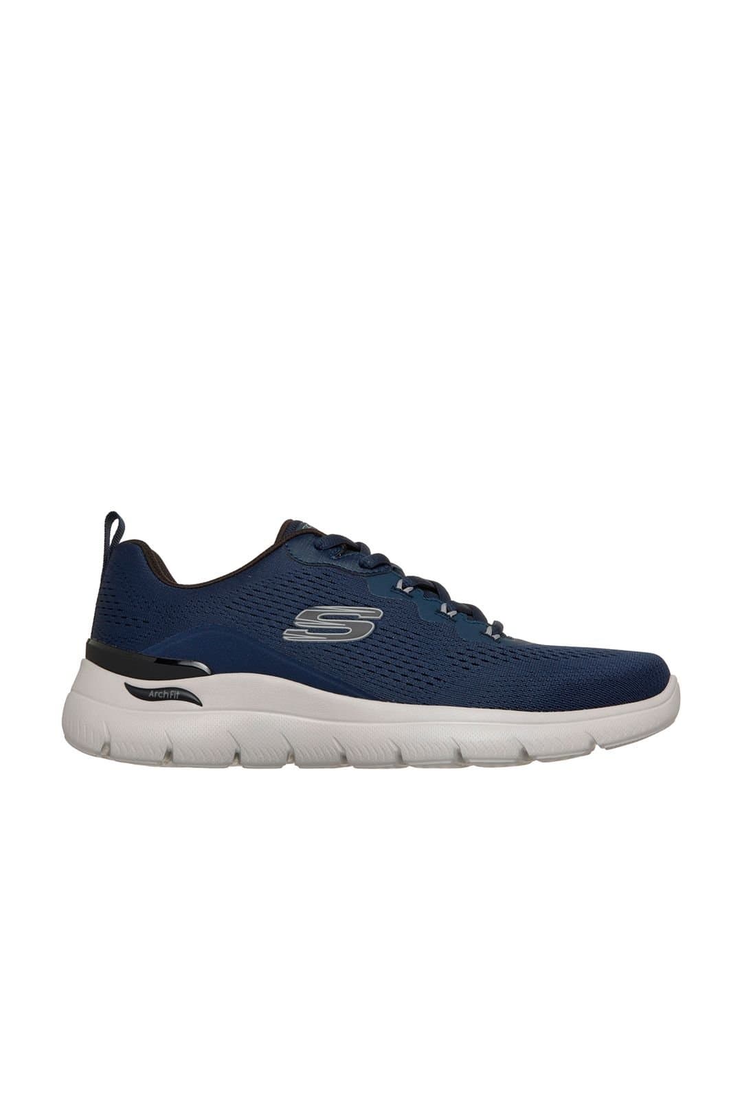 Skechers Skechers Men's Arch Fit Summits Engineered Mesh Lace-Up Trainers Navy