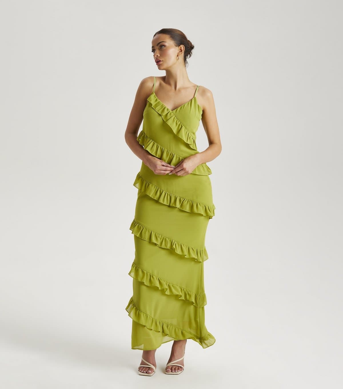 Urban Bliss Women's Red Ruffle Tiered Maxi Dress Urban Bliss New Look