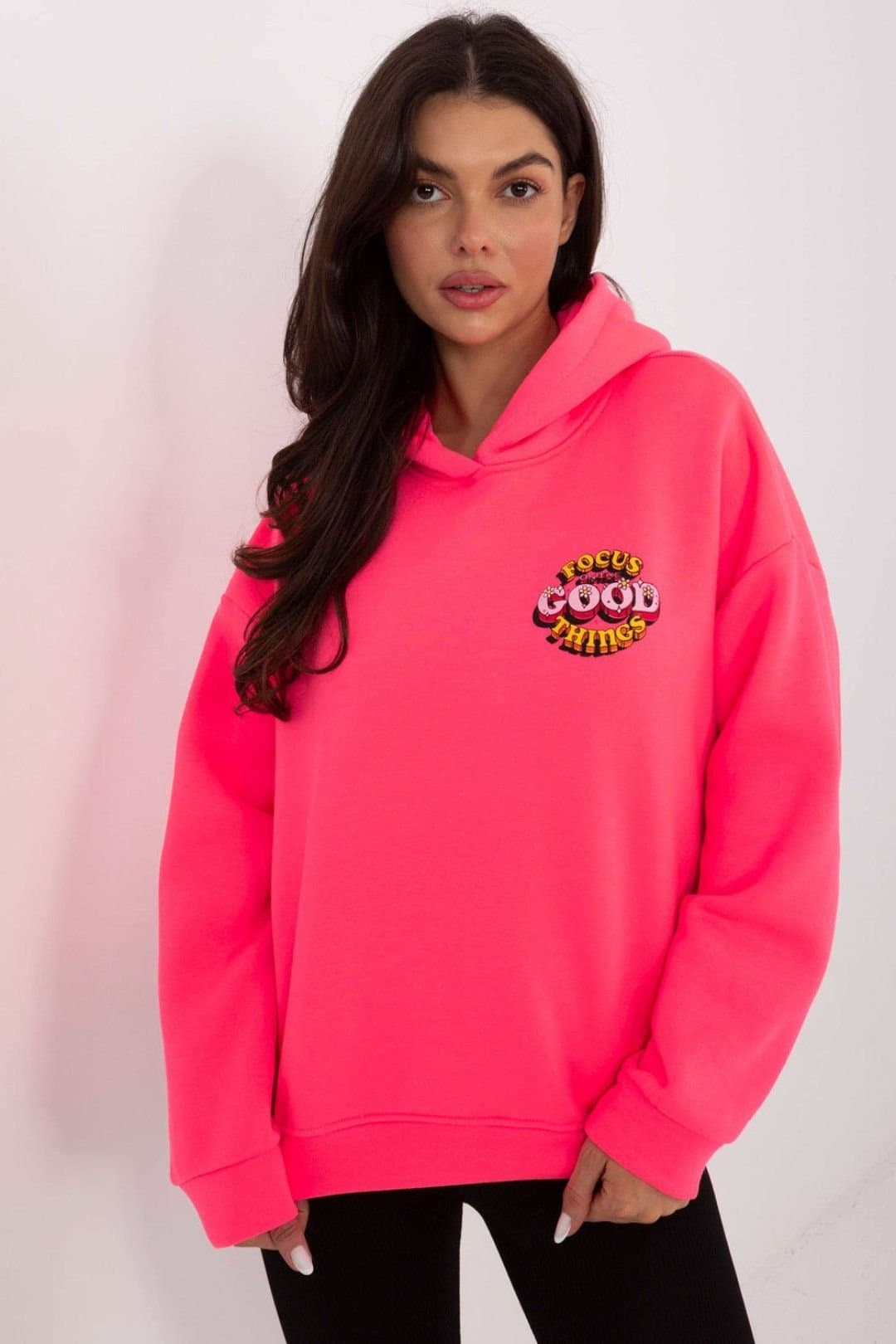 Love Lace Love Lace Pink Cotton Poly Hooded Sweatshirt