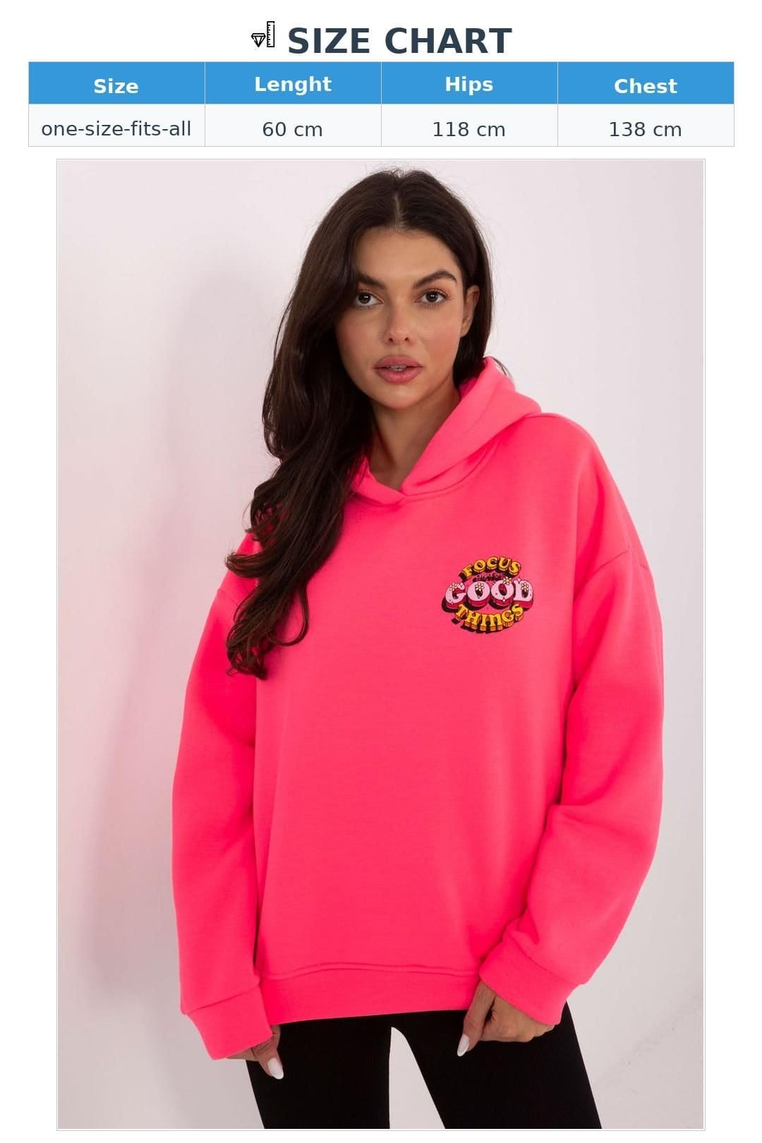 Love Lace Love Lace Women's Casual Hooded Cotton Poly Sweatshirt in Pink - 4