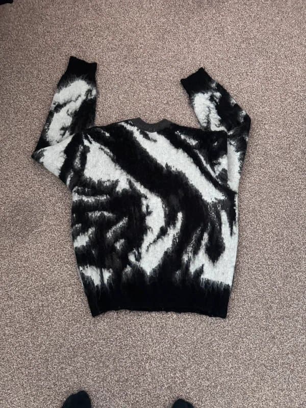 Zara Zara Mohair Knitted Jumper - Black/White - S