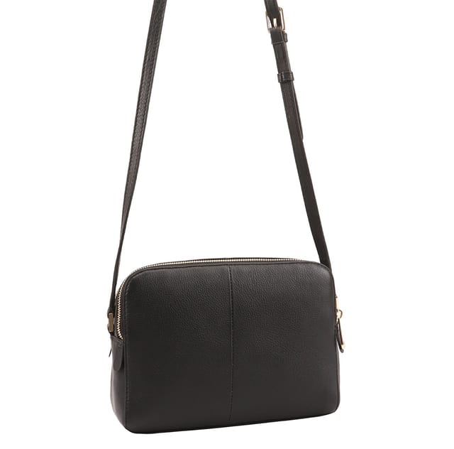 Paul Costelloe Paul Costelloe Women's Mantaro Leather Cross Body Bag in Jet Black - 2