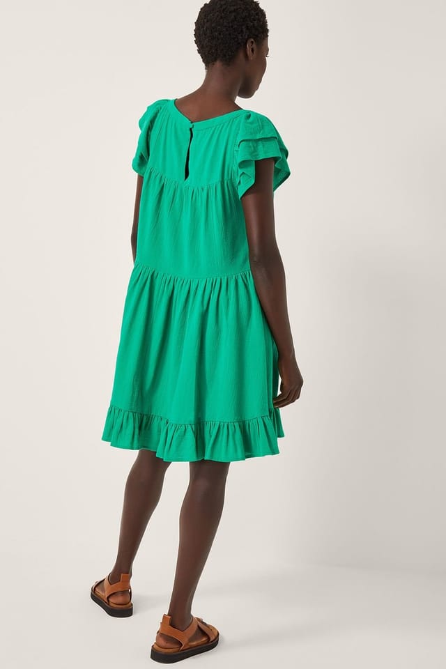 Monsoon Monsoon Women's Maryam Frill Mini Swing Dress Green - 2