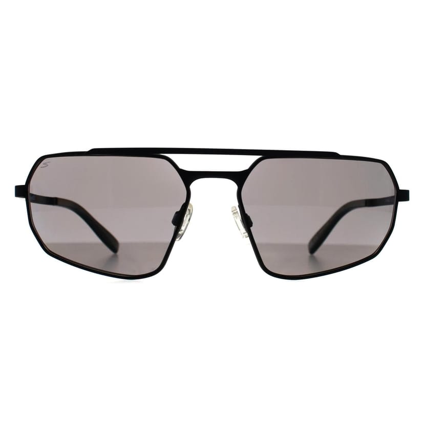 Serengeti Serengeti Men's Rectangle Matte Black Saturn Polarized Smoke Photochromic Hinkley - 1