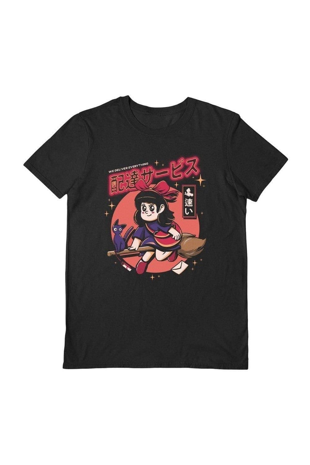 Ilustrata Ilustrata Men's Delivery Service T-Shirt in Black - 1