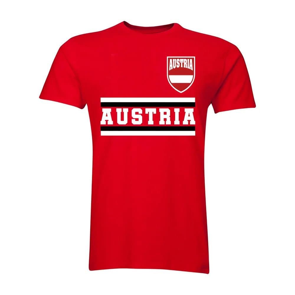 Austria Austria Men's Personalised Core Football Country T-Shirt in Red