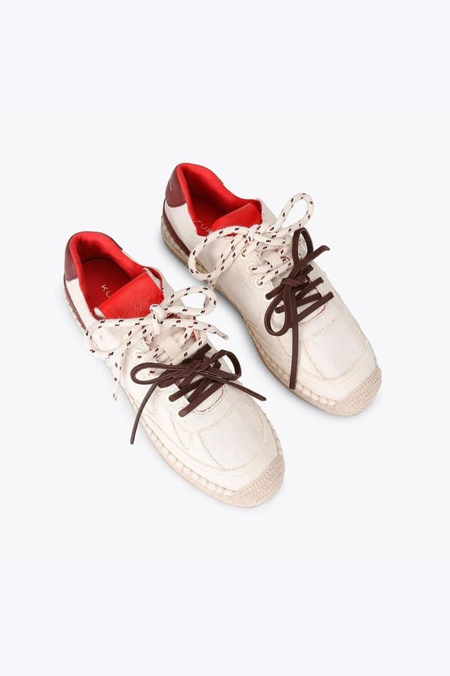 Kurt Geiger London Kurt Geiger London Women's 'Kurt Espadrille' Canvas Trainers in White - 2