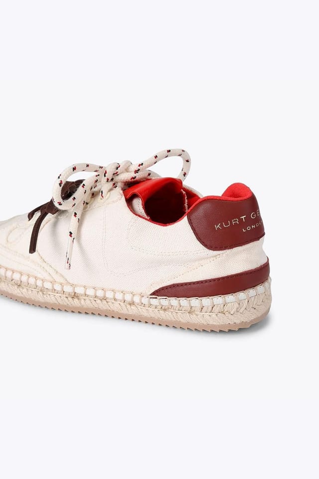 Kurt Geiger London Kurt Geiger London Women's 'Kurt Espadrille' Canvas Trainers in White - 3