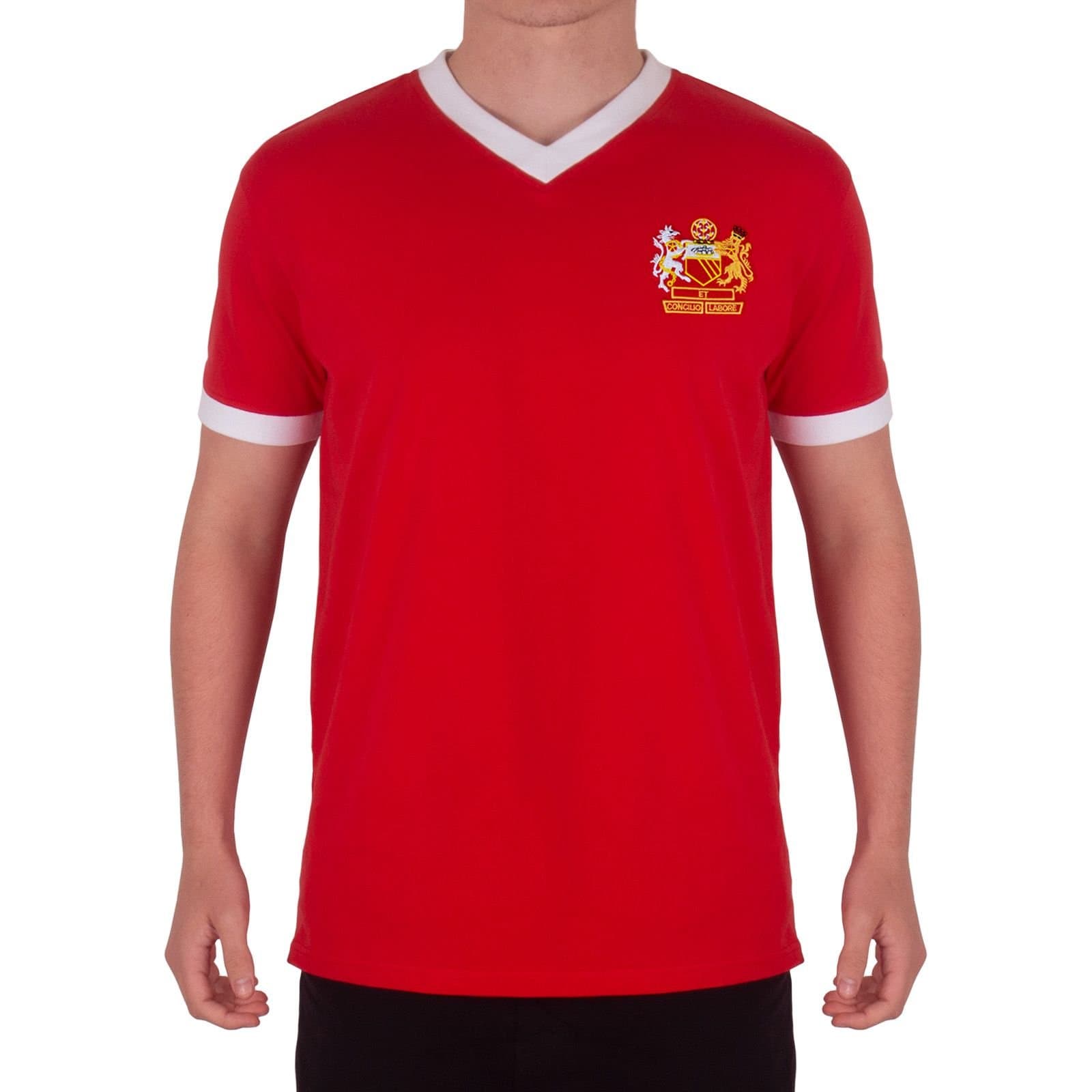 fan originals Fan Originals Men's Scarlet Manchester Crest Retro T-Shirt