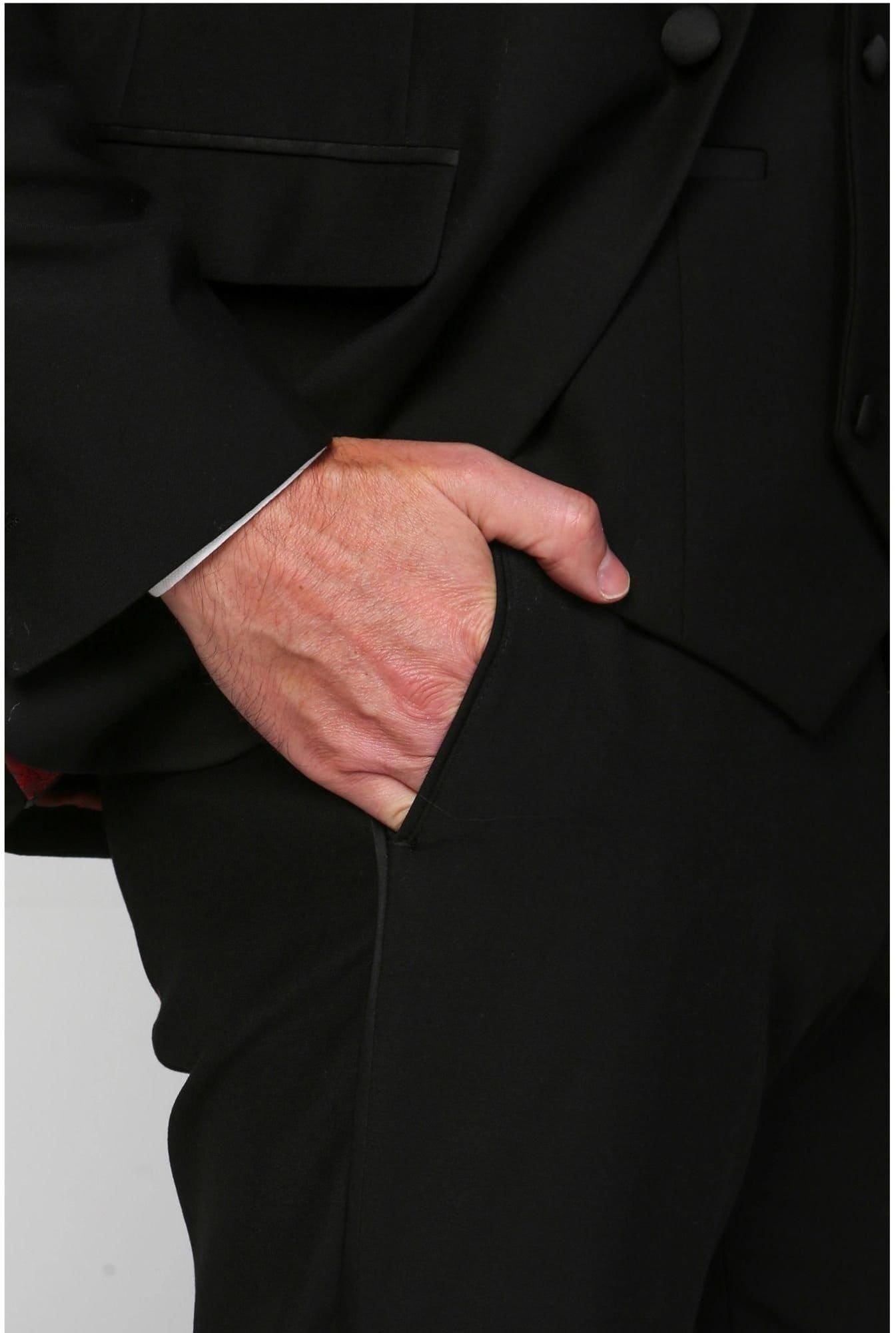 Paul Andrew Paul Andrew Men's Ford Tuxedo Trousers in Black - 4