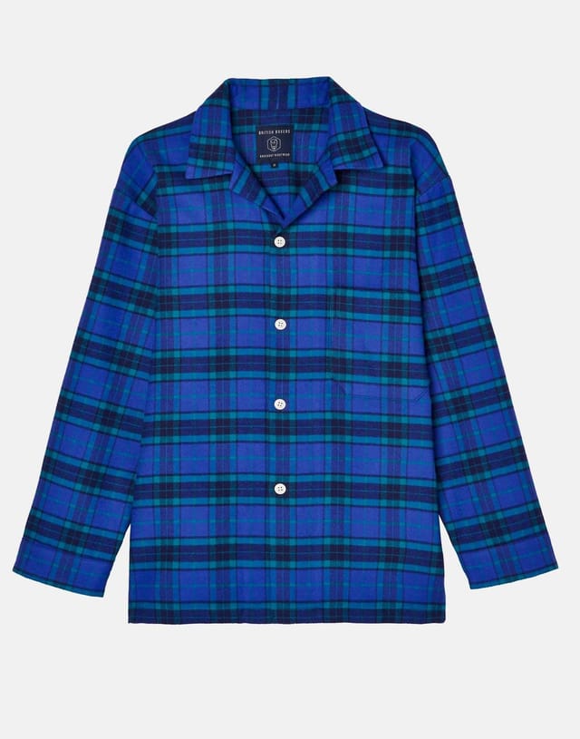 British Boxers British Boxers Men's "Midnight" Tartan Brushed Cotton Pyjama Set in Bottle Green - 3