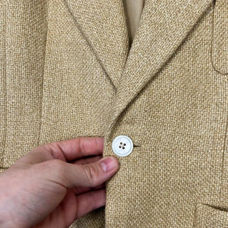 Ralph Lauren Polo Ralph Lauren Blazer Women’s UK10 Cream Linen Silk Wool Single Breast C75
