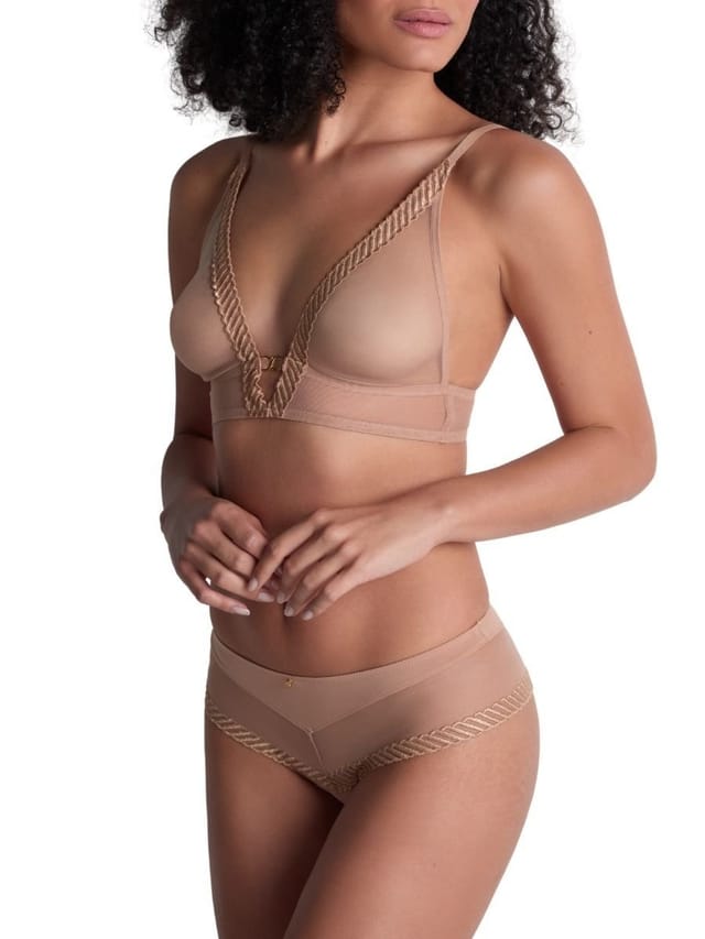 Aubade Aubade Women's Sheer Emotion Triangle Bralette in Nude - 3