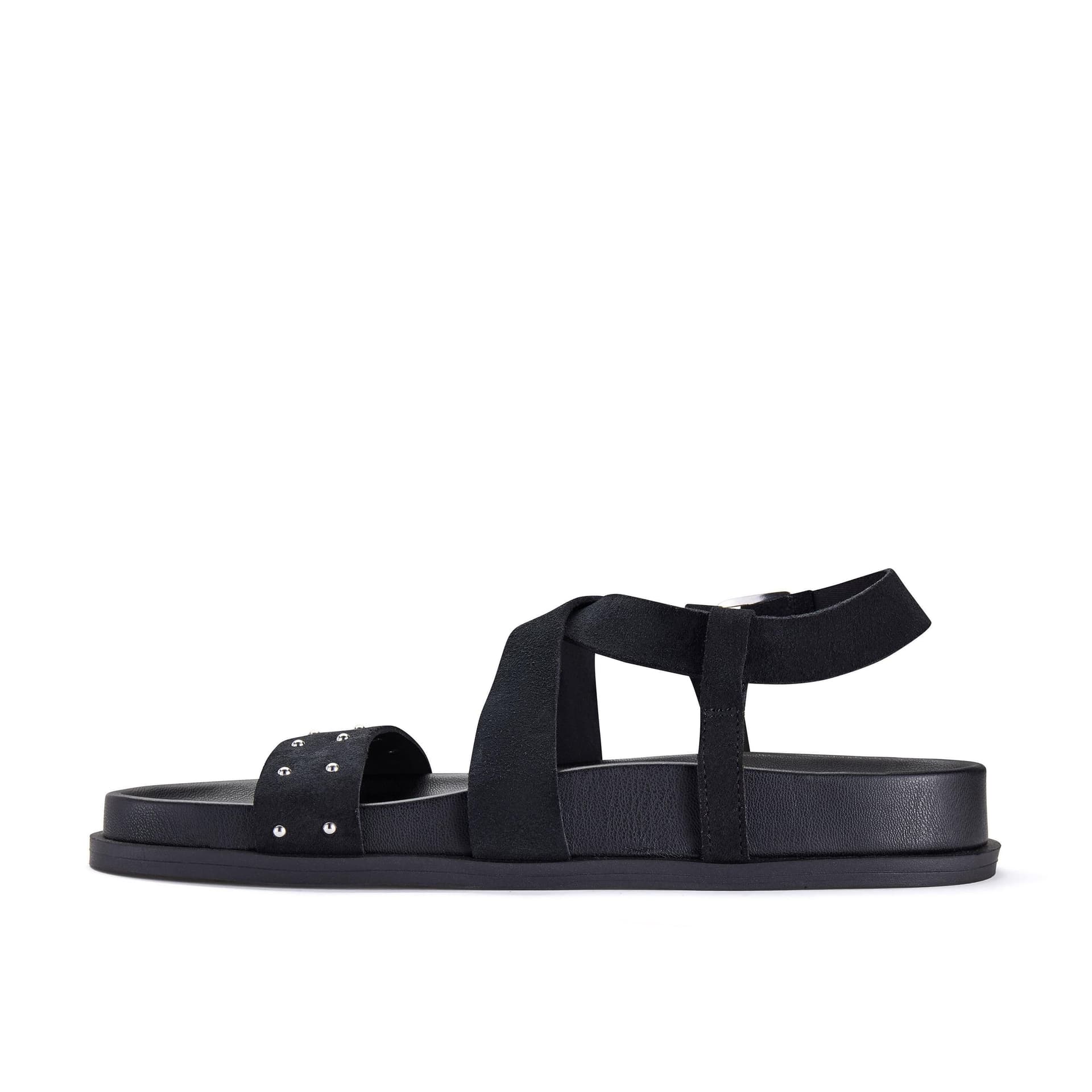 Clarks Clarks Women's Zarlea Strap Black Flat Sandals