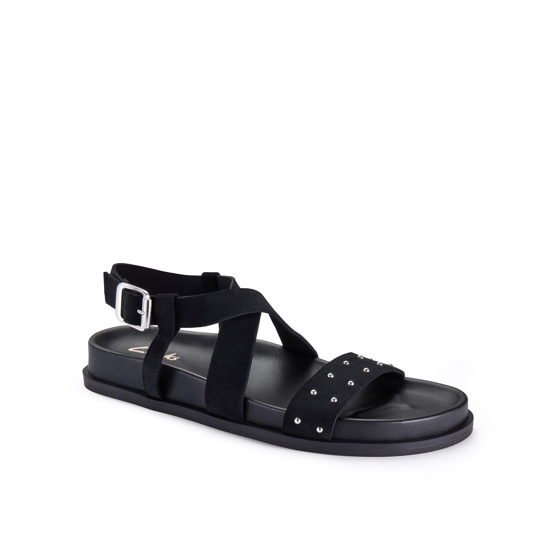 Clarks Clarks Women's Zarlea Strap Black Flat Sandals - 4