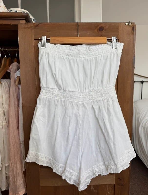 Bershka Bershka cream jumpsuit