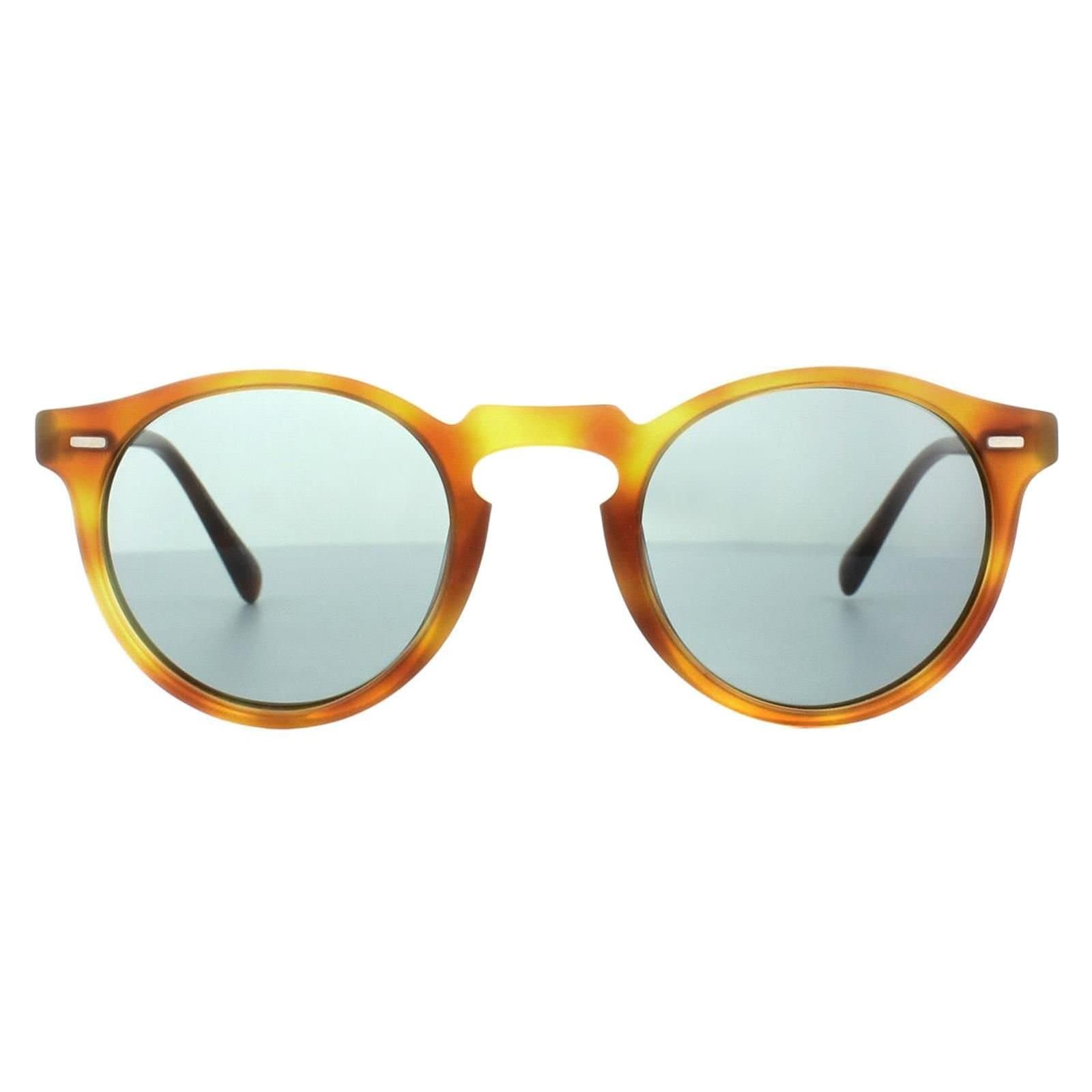 Oliver Peoples Oliver Peoples Men's Round Semi Matt Havana Indigo Photochromic Sunglasses in Brown