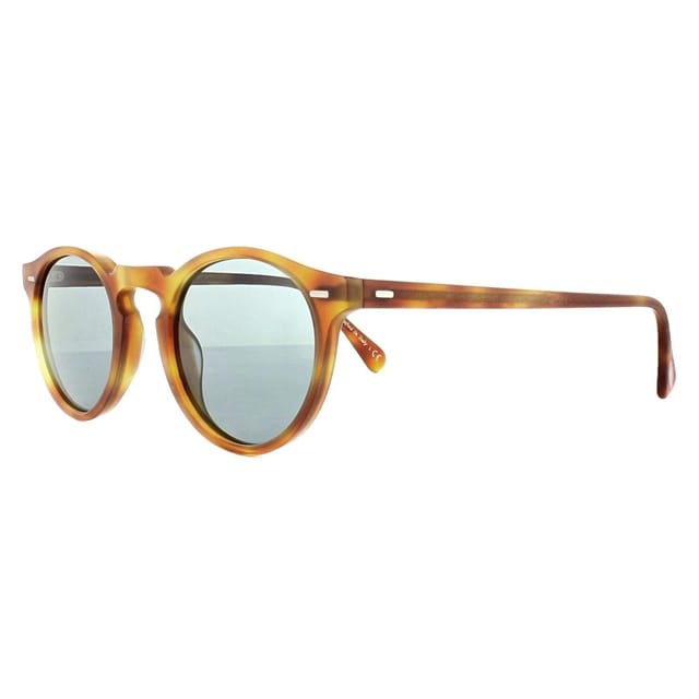 Oliver Peoples Oliver Peoples Men's Round Semi Matt Havana Indigo Photochromic Sunglasses in Brown - 2