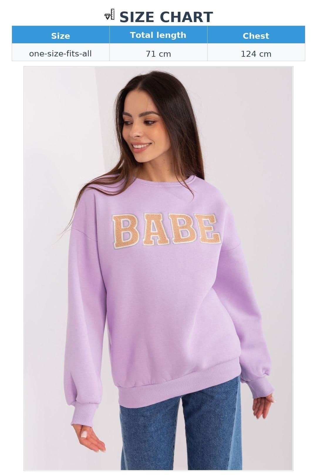 Love Lace Love Lace Women's Cotton Polyester Graphic Head Pullover Sweatshirt in Violet - 4