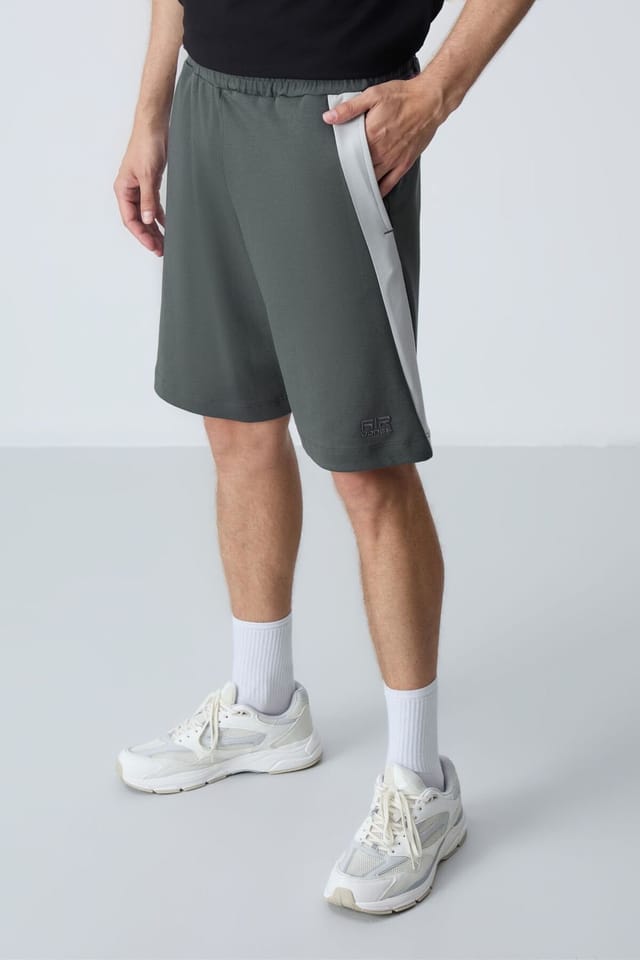 Tommy Life Tommy Life Men's Cotton Blend Sweat Shorts in Charcoal - 3