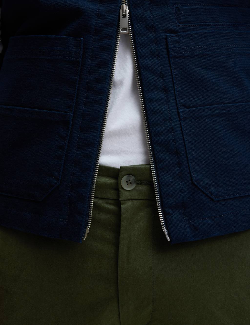 Marks & Spencer M&S Skinny Fit Stretch Chinos Dark Khaki - 4