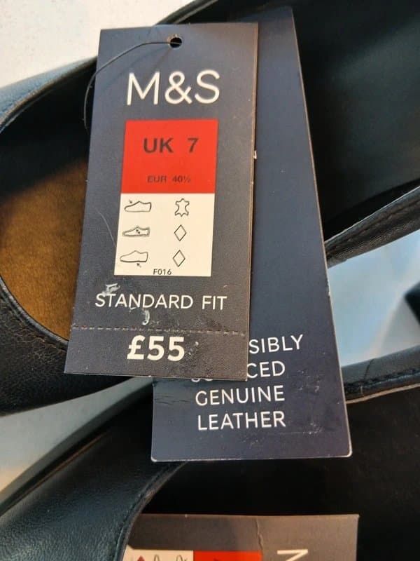 Marks & Spencer Brand New with tags Marks and Spencer Ladies Size 7 Black leather Shoes