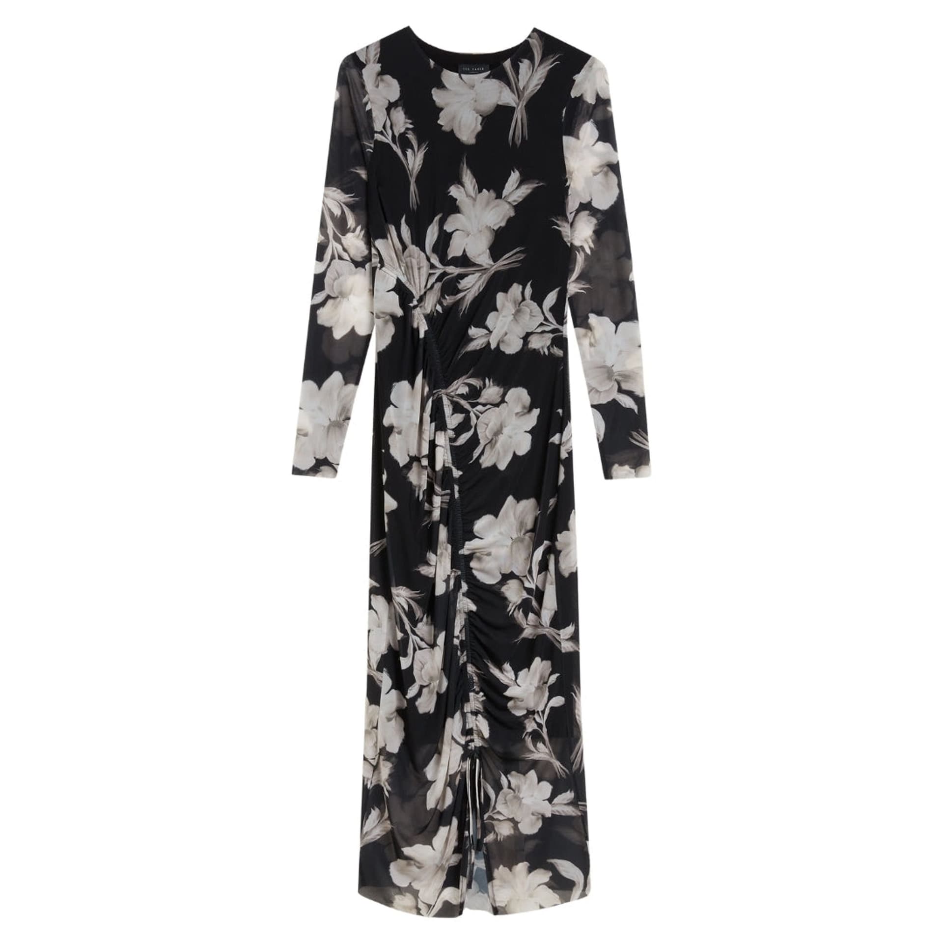 Ted Baker Ted Baker Women's Marliyy Long Sleeve Round Neck Midi Dress in Black