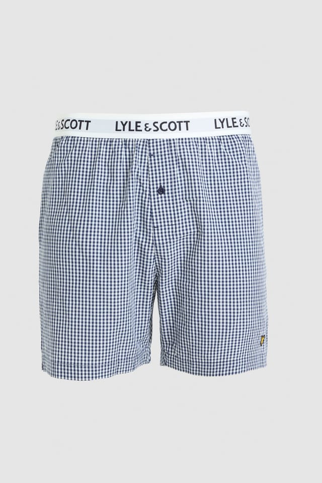 Lyle & Scott Lyle & Scott Men's Kyle Lounge Set Peacoat Gingham in Navy - 3