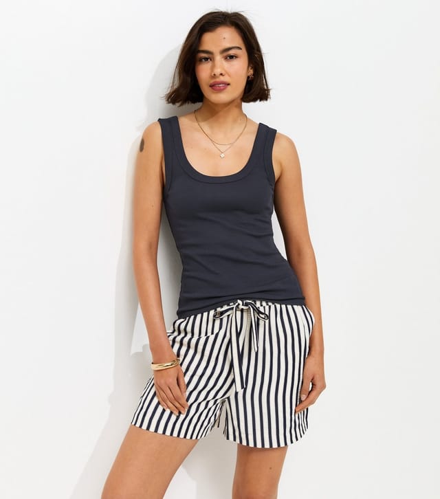 New Look Women's Navy Wide Trim Scoop Vest Top New Look - 2