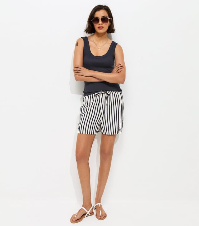 New Look Women's Navy Wide Trim Scoop Vest Top New Look - 3