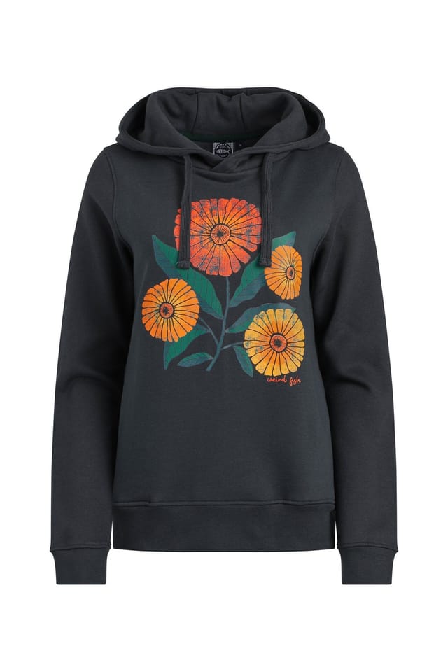 Weird Fish Weird Fish Women's Topaz Branded Pop Over Hoodie in Navy - 2