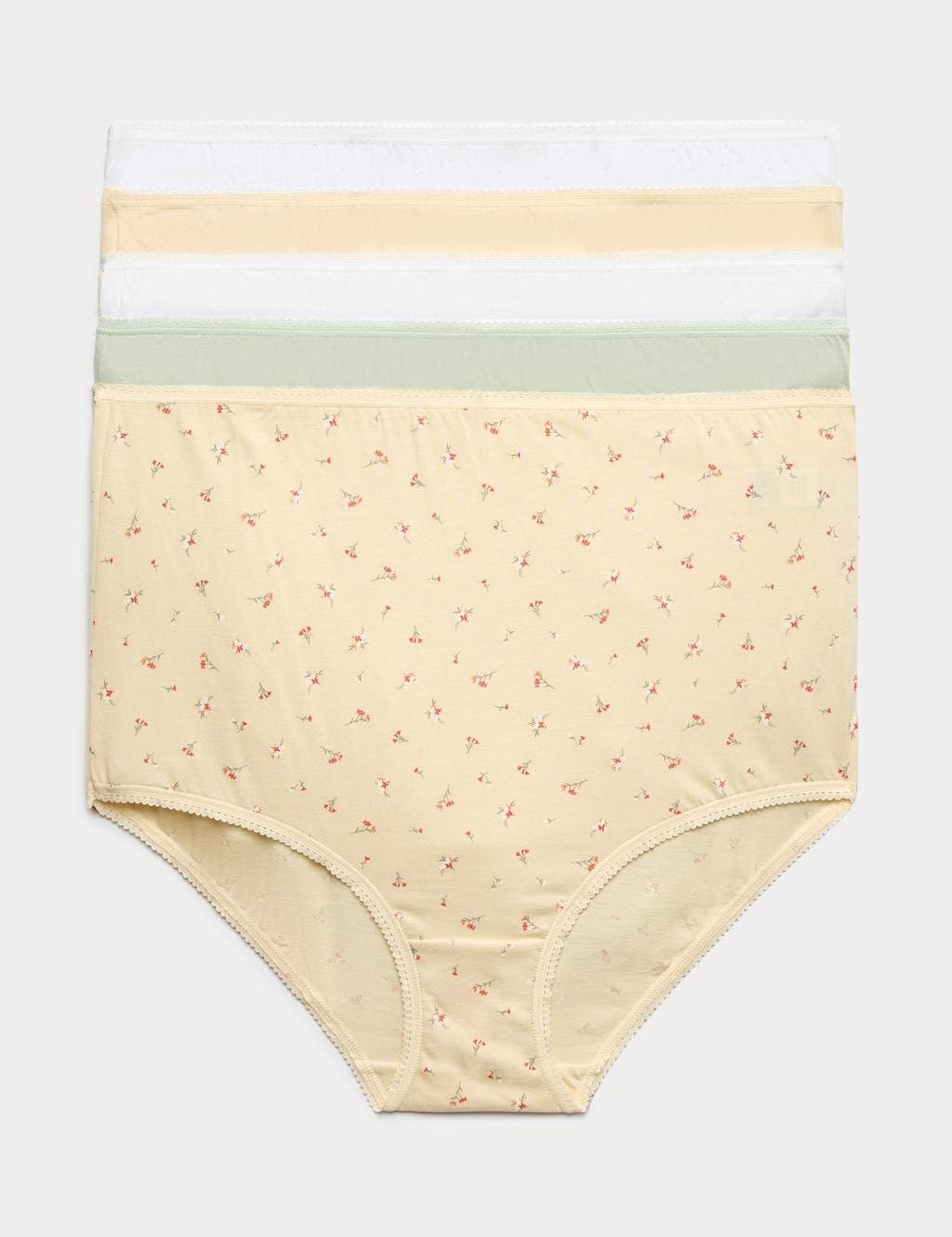 Marks & Spencer M&S 5pk Pure Cotton Full Briefs Orange Mix