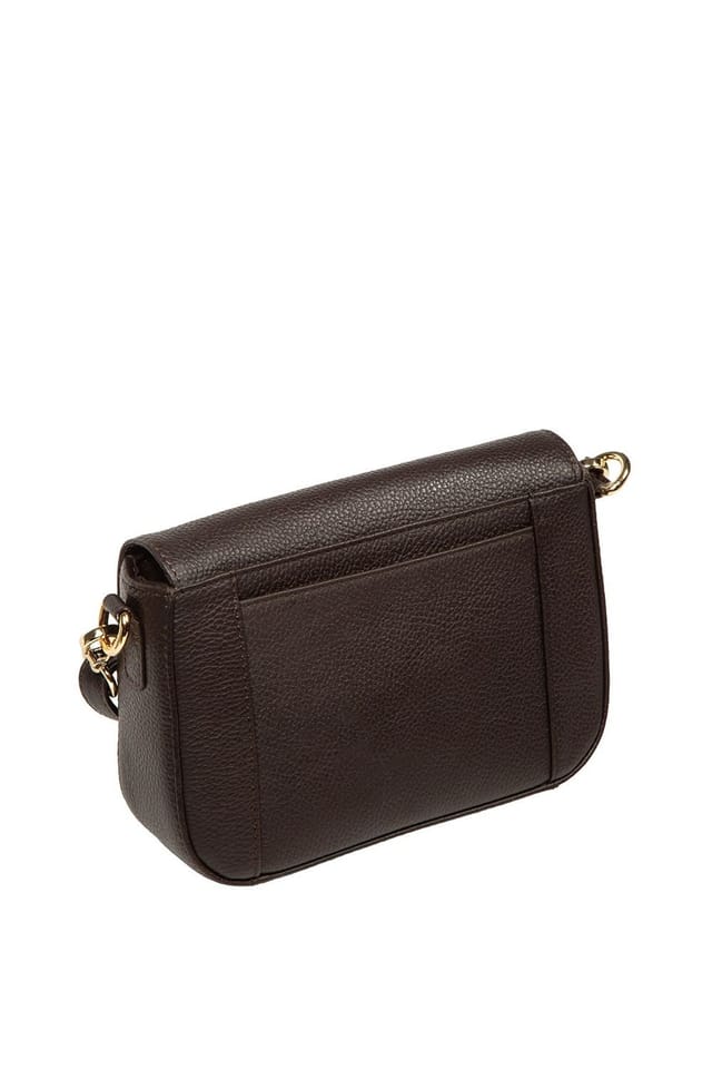 Pure Luxuries London Pure Luxuries London Women's 'Briony' Leather Cross Body & Clutch Bag in Dark Brown - 3
