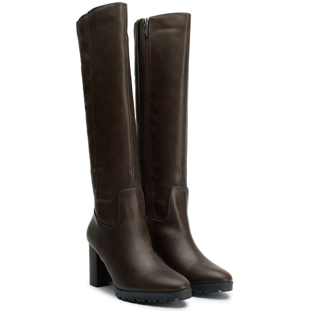 V.GAN V.GAN Women's Edamame Knee High Boots in Brown - 2