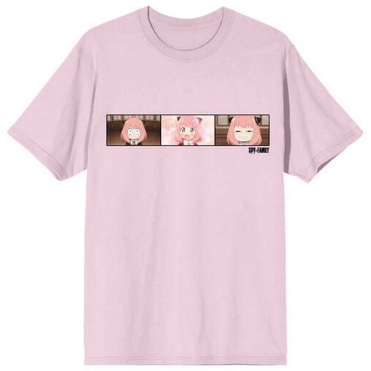 Spy x Family Spy x Family Men's Anya Photo Poses T-Shirt in Light Pink - 1