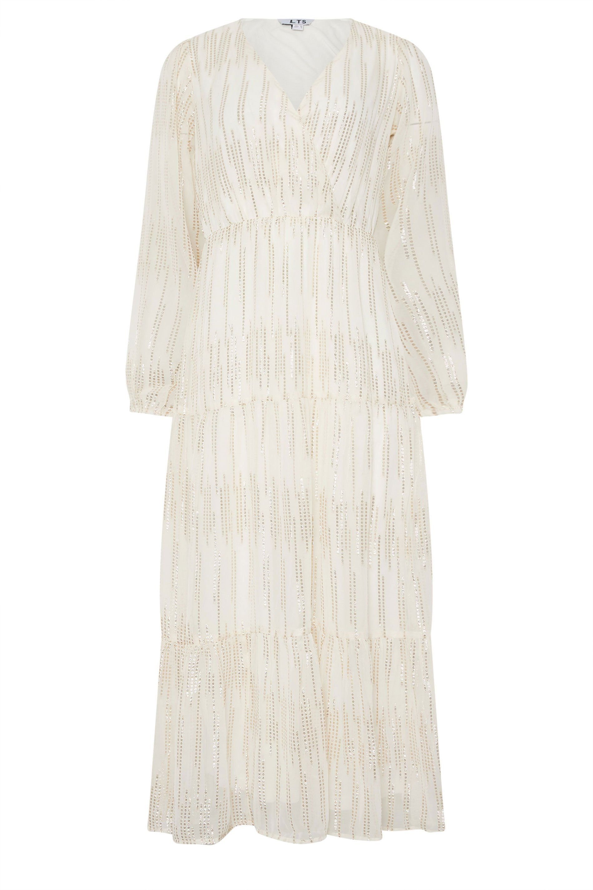 Long Tall Sally Long Tall Sally Women's Tall Tiered Dress in Ivory - 2