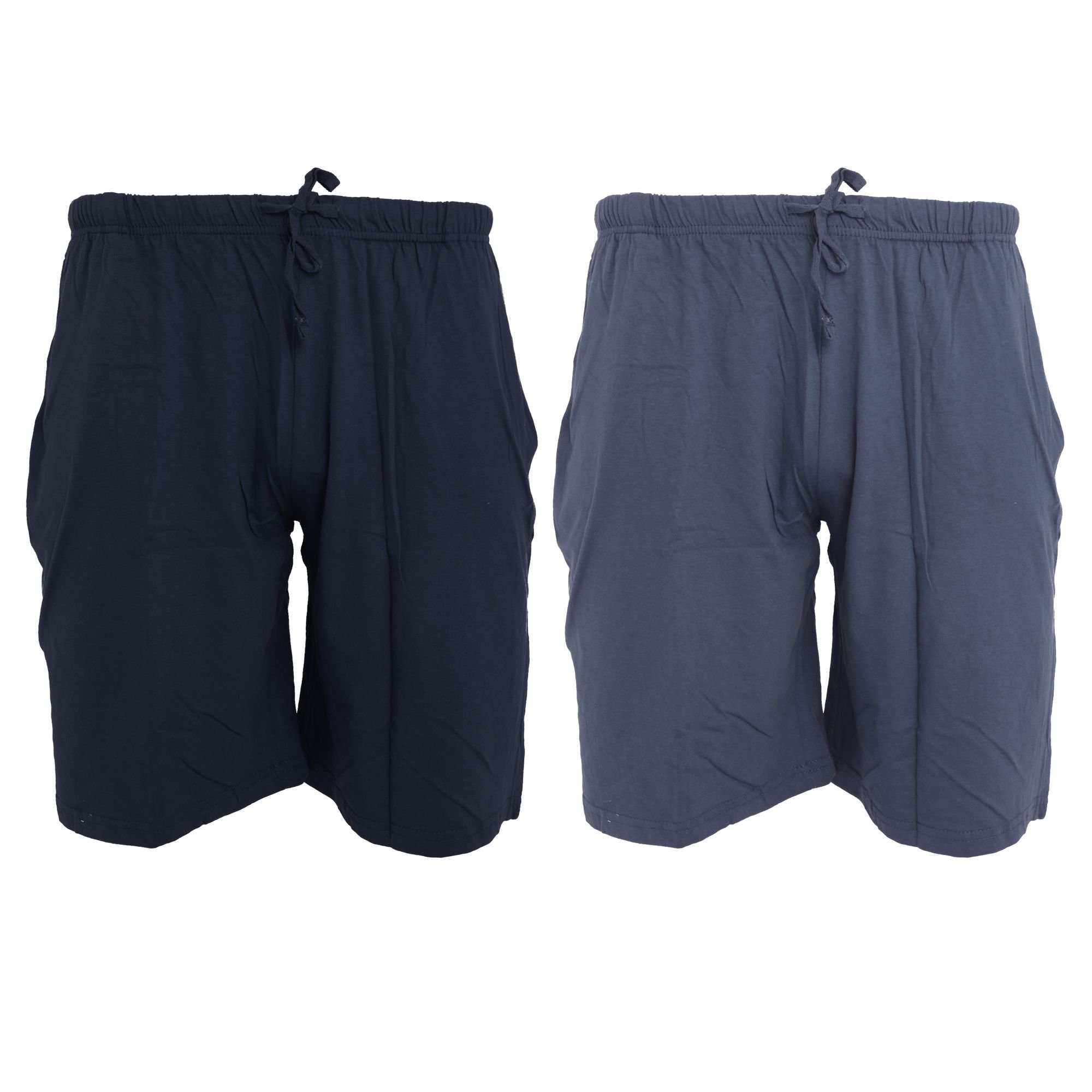 Tom Franks Tom Franks Men's Jersey Lounge Shorts (2 Pack) in Navy - 1