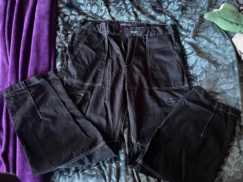 Bershka Black cargos